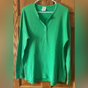 OFFLINE by Aerie waffle henley t-shirt